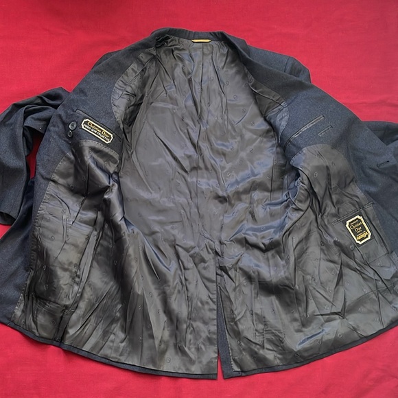 Vintage Christian Dior Sz 50 (?) Grand Luxe Collection Charcoal Gray Blazer - Picture 13 of 16